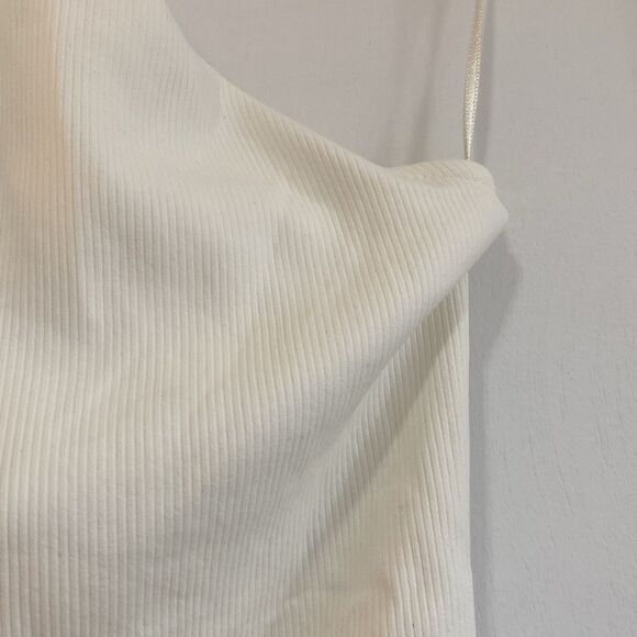 Zara white rubbed body suit halter - Picture 3 of 4